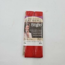 Wrights Double Fold Bias Tape Quilt Binding - Red 3 yd 2.75m 7/8&quot; PC706 - 076  - £3.10 GBP