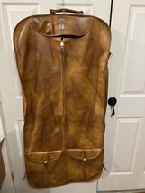 Vintage American Tourister Garment Suit Bag Faux Leather Brown  - $39.58