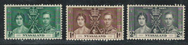 BRITISH NYASALAND 1937  VF MNH STAMPS SET &quot; CORONATION ISSUE &quot; - £1.75 GBP