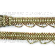 Handmade Freshwater Pearl Belt Off White and Pink Color 40 Inch Jewelry Accessor - £107.44 GBP