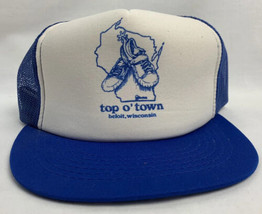 Vintage Wisconsin Trucker Hat Adjustable Snapback Cap Logo 80s 90s Foam Mesh - £11.93 GBP