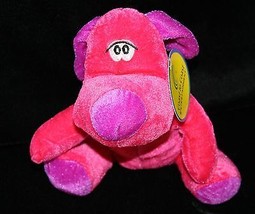 Coast to Coast Hot Pink Plush Puppy Dog 7&quot; Stuffed Animal Fuchsia Purple Toy NEW - £7.86 GBP