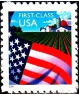 2000 34c Flag over Farm, SA Scott 3449 Mint F/VF NH - $22.00 MXN