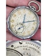 antique pocket watch ELGIN NATL WATCH CO. 7j 12S Illinois &quot;SPARTAN&quot; - $69.99