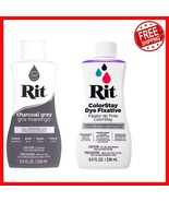 Versatile 8 Oz Charcoal Grey Fabric Dye and Fixative for Eco-Friendly Cr... - $35.79 CAD