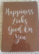 NEW Silver Planner Journal Metallic Happiness Looks Good On You Hard Cov... - £15.50 GBP