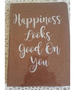 NEW Silver Planner Journal Metallic Happiness Looks Good On You Hard Cov... - £15.58 GBP