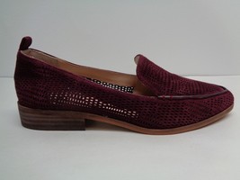 Vince Camuto Size 7.5 M KADE Burgundy Perforated Suede Loafers New Womens Shoes - £78.58 GBP