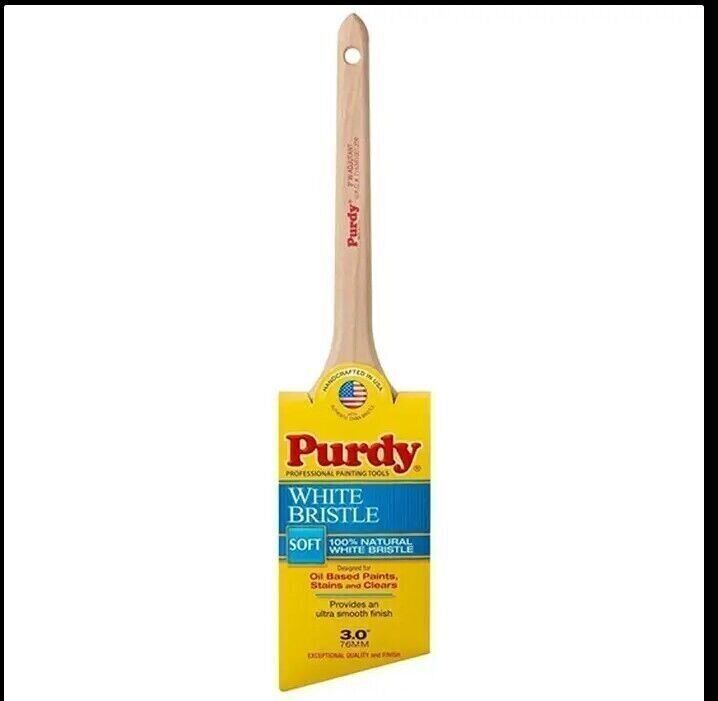 Genuine Purdy White Bristle Adjutant Angular 3&quot; Paint Brush 144024430 - $22.61