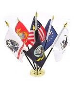 Ant Enterprises. Military Armed Forces 5 Branch Service Miniature Flag D... - £11.75 GBP