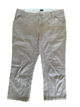 GAP Women&#39;s Stretch Cargo Pants Cropped Cotton w/ Pockets Size 6 Khaki Beige - £10.11 GBP