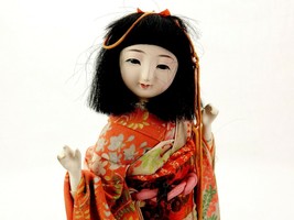 11&quot; Vintage Japanese Geisha Doll, Colorful Kimono, Young Musume Girl, #GSH-02 - £38.51 GBP