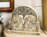 Ebros Aztec Gods Solar Calendar Symbols Set of 6 Coasters With Holder Fi... - $40.99