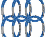 SEISMIC AUDIO New 6 PACK Blue 1/4&quot; TS 3&#39; Patch Cables - Guitar - Instrument - $51.99