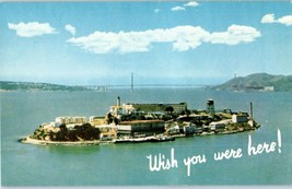 Aerial View Alcatraz: Wish You Were Here San Francisco California Postcard - £6.37 GBP