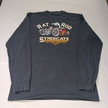 Port & Company ROD SYNDICATE Men's Black Cotton Long Sleeve Graphic T-Shirt  XLT image 2