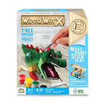 Wood Worx T-Rex Dinosaur Paint Kit - £38.36 GBP