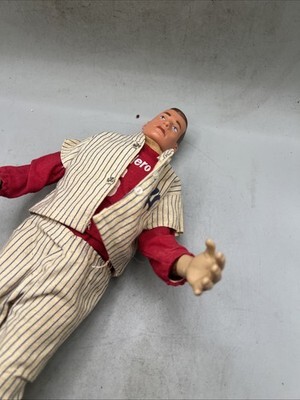 Vintage Rosko Johnny Hero Doll Action Figure 1960's RARE Yankees Baseball 13” Item image 11