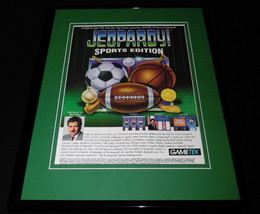 Jeopardy! Sports Edition 1994 SNES Sega Framed 11x14 ORIGINAL Advertisement  - £27.60 GBP