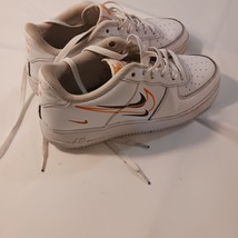 Nike Air Force 1 Multi Swoosh GS Trainers Boys/Girls Shoes DV7141 100 White 7Y image 6