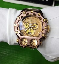 Invicta men magnum tria brown &amp; gold swiss quartz watch - £550.56 GBP