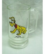 VINTAGE Walt Disney PLUTO DOG 5&quot; GLASS CUP MUG 1980;s - $27.16 CAD