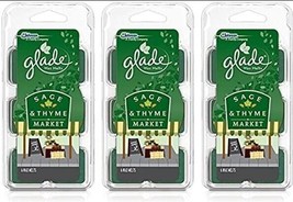 Glade Wax Melts Air Freshener - Sage &amp; Thyme Market - 6 Ct Wax Melts, 3 ... - $32.71