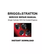 Briggs &amp; Stratton Single Cylinder OHV Air-Cooled Engines Service Repair ... - $21.12 CAD