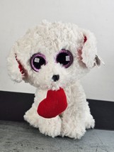 Ty Beanie Boos HONEY BUN the Dog w/ Heart in Mouth Medium Size Buddy 9&quot; NEW - £7.87 GBP