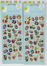 Vintage Easter Stickers Gold Outline Cloisonne Prismatic 1995 Lot of 2 B... - $18.69