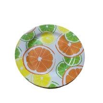 Melamine Wares Citrus Dinner plates 11 in Diameter Orange Lime Lemon Green Set o - £23.80 GBP