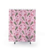 Stylish Pink Flamingos Floral Shower Curtains - $95.80 CAD