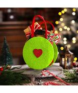 Sweetude Lime Green Christmas Felt Treat Bags 12 Pcs 5.39x9.06 Inch - $302.86 MXN