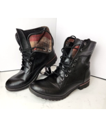 Rock And Candy Boots Black Faux Leather Spraypaint Womens 8 Fold Quilted... - $21.95