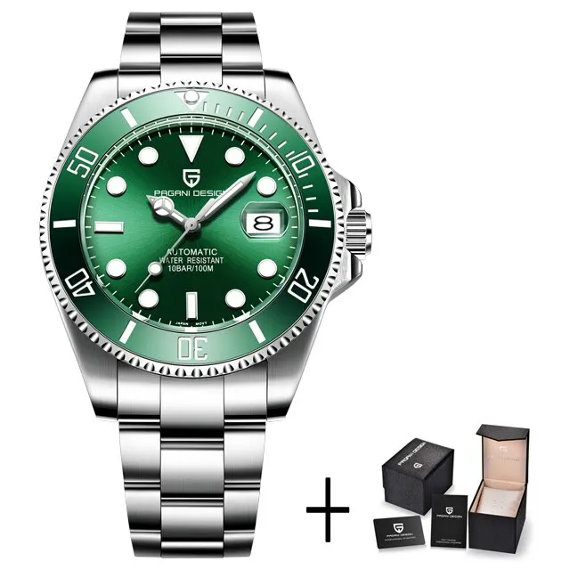 Men Mechanical Wristwatch Luxury Ceramic Bezel Automatic Watch Sapphire ... - $349.30