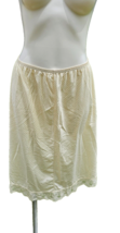 Vintage Vanity Fair Antron Nylon Striped Shiny Half Slip Ivory Lace Large - $24.74