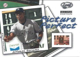 2004 Leaf Second Edition Picture Perfect Alfonso Soriano 3 Yankees - £0.99 GBP
