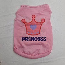 Princess Dog T-shirt Pink Crown Size Medium - £9.34 GBP