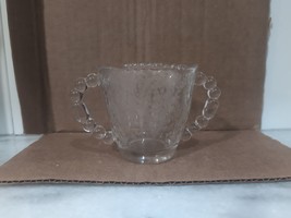 Tiffin-Franciscan JUNE NIGHT Crystal Sugar Bowl, Etched Glass Open Bowl ... - $9.90