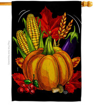 Traditional Thanksgiving House Flag Harvest &amp; Autumn 28 X40 Double-Sided Banner - £29.00 GBP