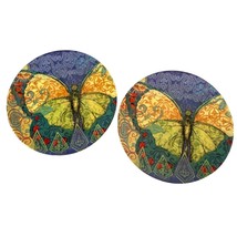 The Studio Shop Susan Winget Butterfly 8.75 Salad Plates Matching Set of 2 - £33.63 GBP