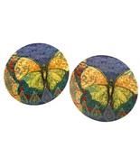 The Studio Shop Susan Winget Butterfly 8.75 Salad Plates Matching Set of 2 - £33.10 GBP