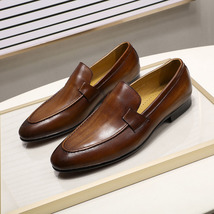 Designer Fashion Mens Loafers Leather Handmade Black Brown Casual Business Dress - £95.21 GBP
