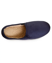 isotoner Advanced Memory FoamMicrosuede Hoodback Slip Men's Slippers Nav... - $21.99