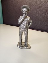 Michael Ricker Bartlett Pewter Figurine Signed Man Puzzled Scratching Ch... - £8.96 GBP