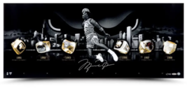 Michael Jordan Autographed Bulls &quot;City of Rings Silver&quot; Photograph UDA LE 123 - £4,312.92 GBP