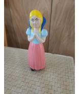 Ceramic Blonde Hair Girl Figurine Vintage 53 Years Old 8.5&quot; Cute One Of ... - $43.91 CAD