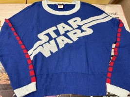 Star Wars Sweater Logo Women&#39;s Size XL Blue Winter Ugly Christmas - $15.99