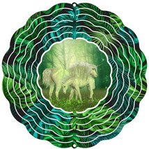 Unicorns, In Forrest, 10in Hanging Wind Spinner - £37.98 GBP