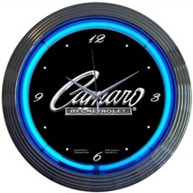 GM Camaro Script LED 15&quot; Wall Décor Neon Clock 8CAMAR - $85.99